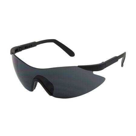Pip Rimless Safety Glasses with Black Temple, Gray Lens and Anti-Scratch Coating 250-92-0021